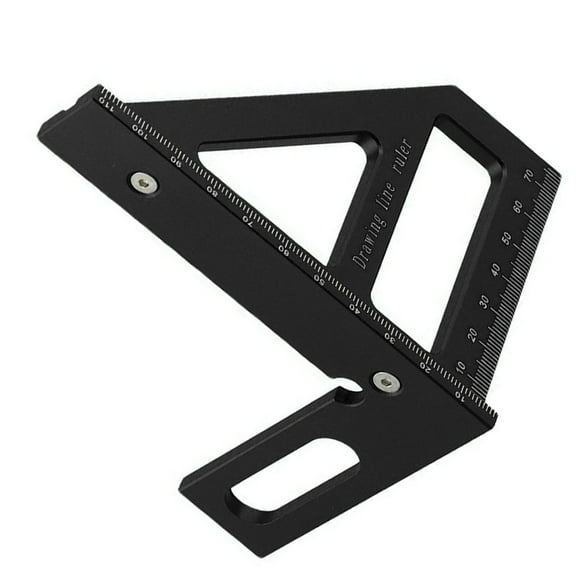 1Pcs Carpenter Square Woodworking Square Protractor Aluminum Miter Triangle Ruler Multi Angle 45/90 Degree Measuring Ruler Fangkenuo