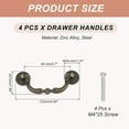 thumbnail image 2 of Hole Center Drop Bail Pull Handles 4.84x1.85", 2 Pcs Drawer Handles with Screws for Cabinet Wooden Box, Bronze Tone, 2 of 7