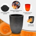 thumbnail image 6 of Nelyrho #2-2.6kg Premium Graphite Crucible (Silicon Carbide Clay) - 1800°C/3272℉ High Temp - Melts Alum, Gold, Silver, Copper, Brass - Long Lasting, 6 of 9