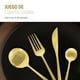 thumbnail image 5 of Juego De Cubiertos Dorados Idea Nuova Cubiertos modernos en color Dorado 24 Piezas, 5 of 6