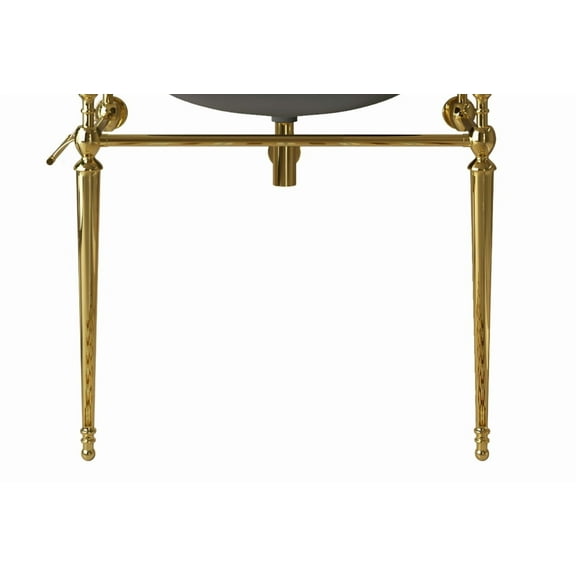 Modern Bathroom Vanity VICI 36" Freestanding Bathroom Vanity Iron Leg without Basin, Gold,Wooden Bathroom Vanity