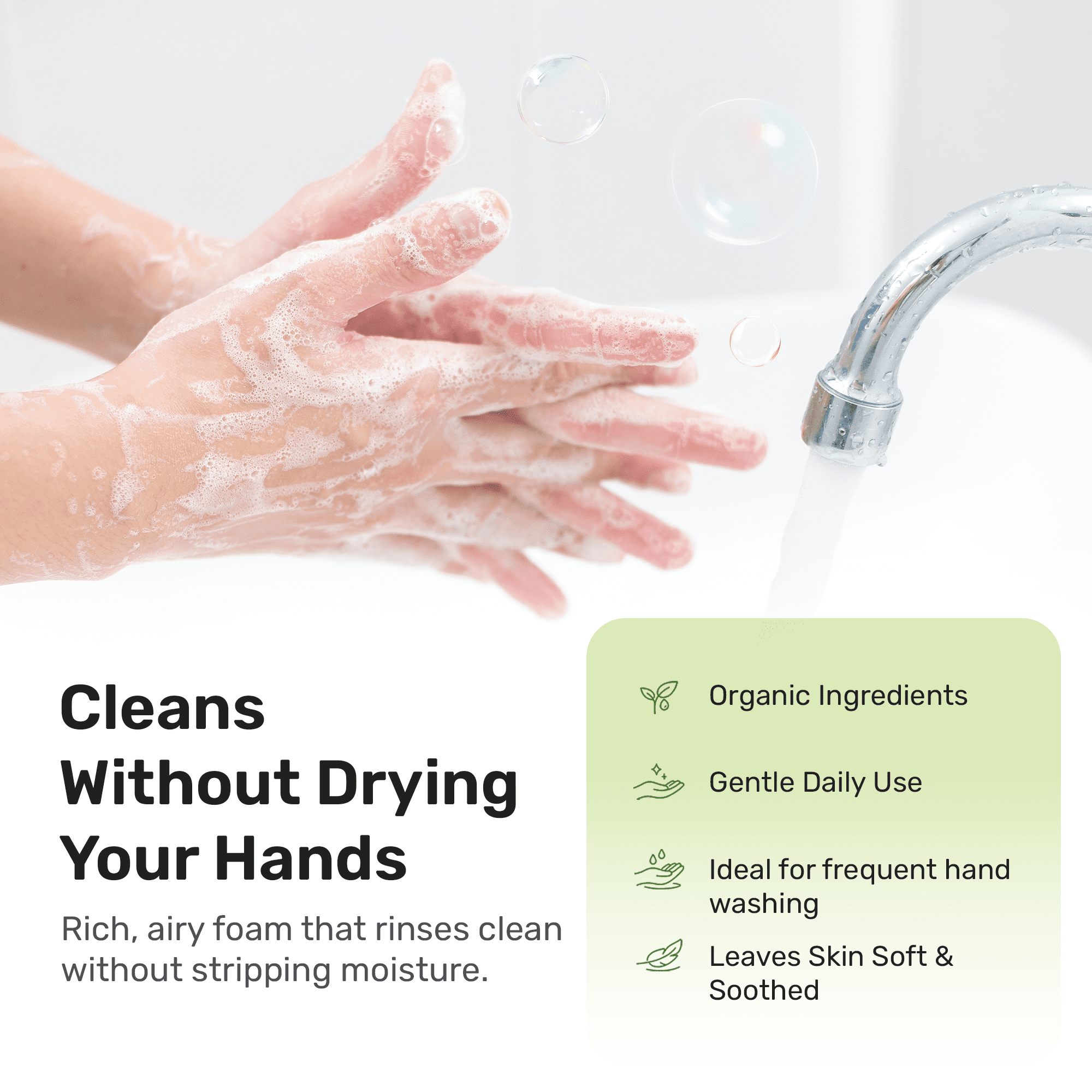 kosmatology® Spearmint-Rosemary Organic Foaming Hand Soap Refill | Moisturizing Hand Wash | Clean Ingredients, Infused with Essential Oils | 34 fl oz
