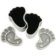 thumbnail image 4 of Storage Box Fetal Hair Holder Exquisite Packing Teeth Collection European Style Gift Baby Keepsake Footshape Cute Foot Shaped Metal Beading, 4 of 8