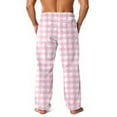 thumbnail image 4 of GrmtClth Men's Fleece Pajama Pants Stylish Flannel Comfort Soft Plush Plaid Sleep Pant Fluffy Fall Winter Warm Pj Pants with Pockets Light pink XL, 4 of 6