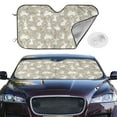 thumbnail image 2 of Kdxio Rabbit And Flower Print Windshield Sun Shade,UV Rays and Sun Heat Protection,Sunshade for Car Windshield,Car Shade Front Windshield - Medium, 2 of 6