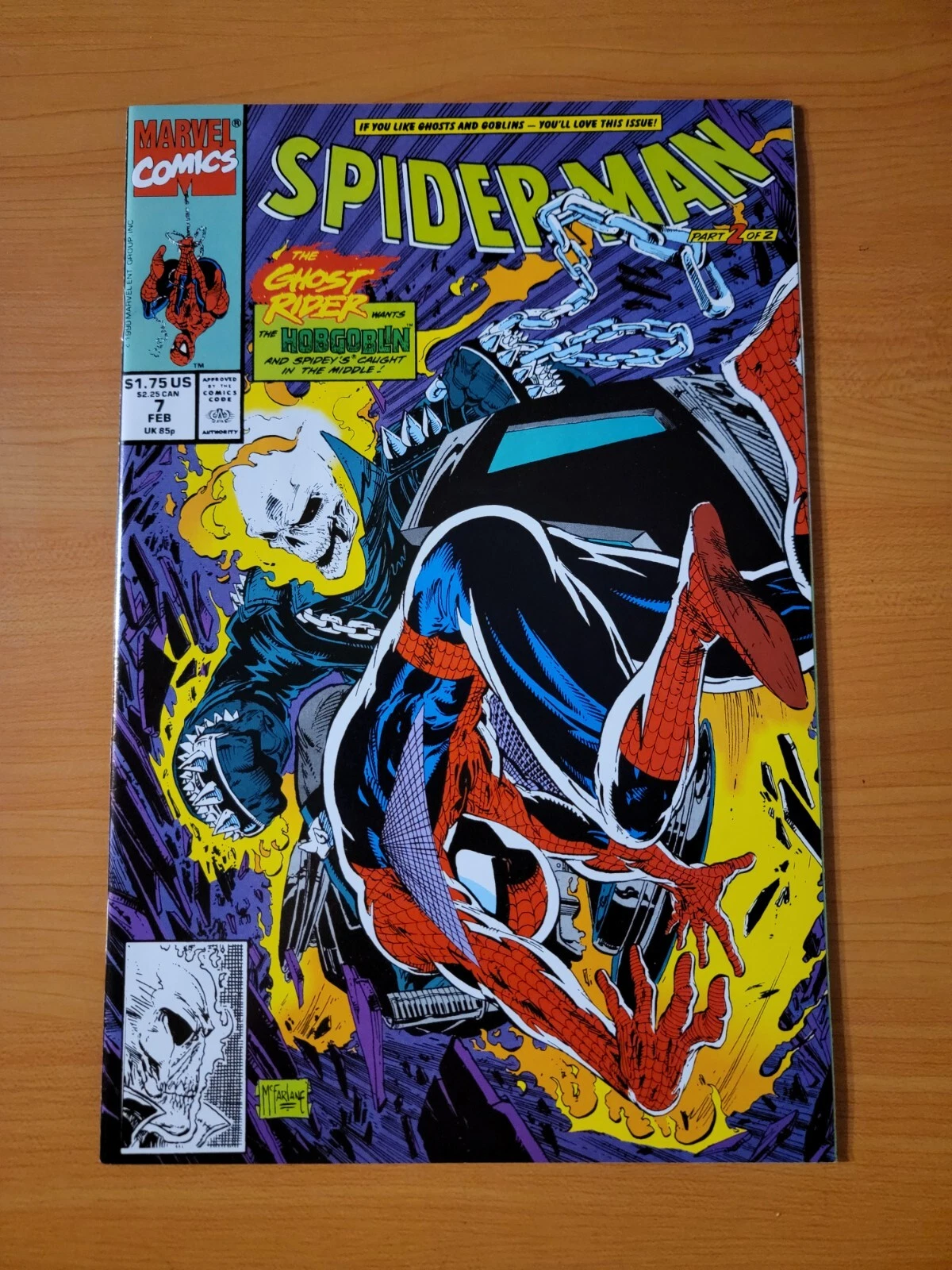 Spider-Man #7 Direct Market Edition ~ NEAR MINT NM ~ 1991 Marvel Comics