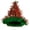 Red, variant on LWITHSZG Tinsel Christmas Tree Hats for Women Shiny Metallic Xmas Hat with Star Top Holiday Party Photo Booth Accessory Size Free Size