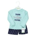 thumbnail image 2 of Hudson Baby Boys Swim Rashguard Set, Shark Patrol, 9-12 Months, 2 of 4