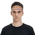 thumbnail image 2 of Daiia Retro 70s Hippie printed Men's Performance Headband,Sports Headbands,Moisture Wicking Workout Headband, 2 of 9