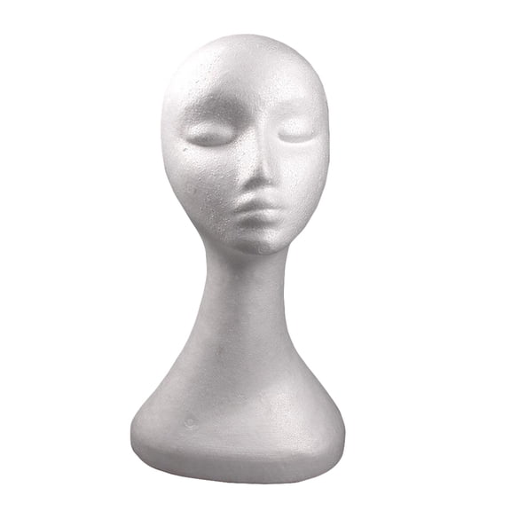Female Mannequin Head Dummy Model Display Stand for Wig Jewelry Headphone Hat