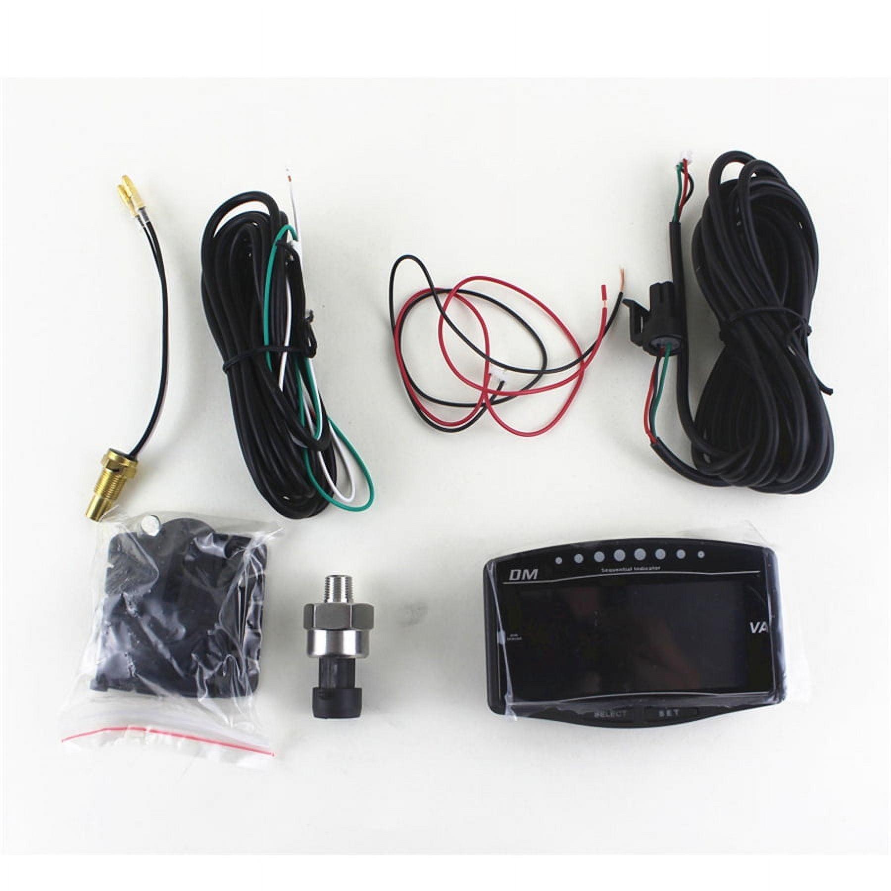 5in1 Car Auto LCD Digital Oil Pressure Water Temp Fuel Voltage Gauge Tachometer