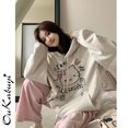 thumbnail image 2 of 2024 New Winter Sweatshirt hello kitty Loose Slimming Look Versatile Cute hello kitty Velvet Thickeneded Style, 2 of 5