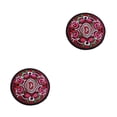 thumbnail image 2 of Advancent Posavasos para bebidas, posavasos Vintage, almohadilla bordada portátil, almohadillas aislantes, decoración de , sala de estar, rojo Rojo púrpura 2Conjunto, 2 of 6
