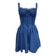 thumbnail image 1 of Vestido liso con lazo francés para mujer: falda clásica, adorable y elegante para el día a día, el trabajo o salir por la noche, tallas S-XL, 1 of 7