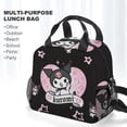 thumbnail image 6 of Kuromi And My Melody Lunch Bag, Insulated Lunch Bag for Women Men Lunch Box Container Bag Reusable Lunch Tote Bag for Office, Work, Beach, Travel, Picnic, 6 of 7