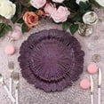 thumbnail image 5 of 6 Assiettes de Chargeur de Récif Rondes en Bois Texturé Acrylique Violet 13 Pouces, 5 of 5