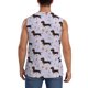 thumbnail image 4 of Fotbe Dachshund Dog Men's Camiseta sin Mangas Estampada para Hombres, Playera Casual para Gimnasio, Entrenamiento, Playa-Medium, 4 of 7