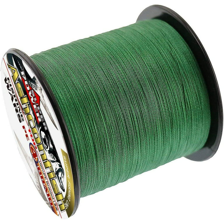 Ashconfish Super Strong Braided Fishing Line-4 Strands Fishing Wire  300M/328Yards Fishing String 80LB-Abrasion Resistant Incredible Superline  Zero Stretch Small Diameter -Moss Green 