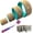 4 Pack - 4, 6, 10 & 13" -Cork/Turquoise +strap, variant on Yoga Wheel 13" with Most Detailed Book Step by Step Guide on How to Do 30+ Poses,! Perfect for Stretching and Improving Backbends