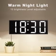 thumbnail image 4 of Reloj de pared JALL Large Digital de 12 pulgadas con colores RGB y luz nocturna, 4 of 8