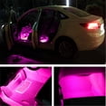 thumbnail image 3 of Luces LED decorativas para el suelo del interior del coche, tira impermeable con brillo de neón, lámpara de decoración interior, color morado, 3 of 5