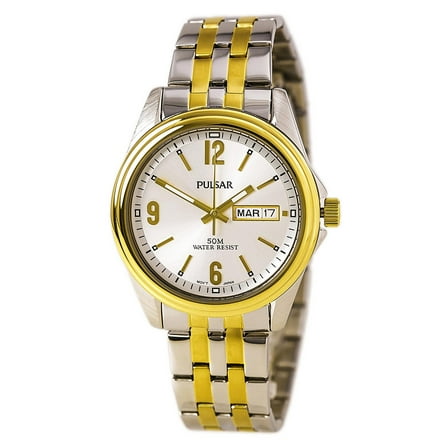 PV3002 Men's Functional White Dial Two Tone Stainless Steel Watch