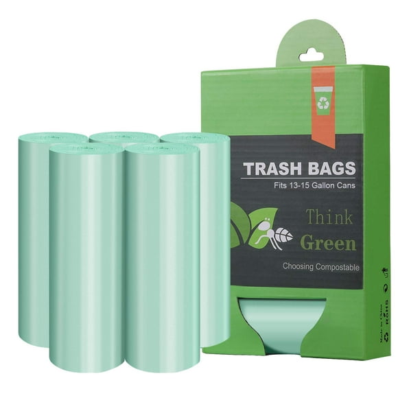 Bolsas de basura compostables AYOTEE de 55 litros (13-15 galones), 60 unidades