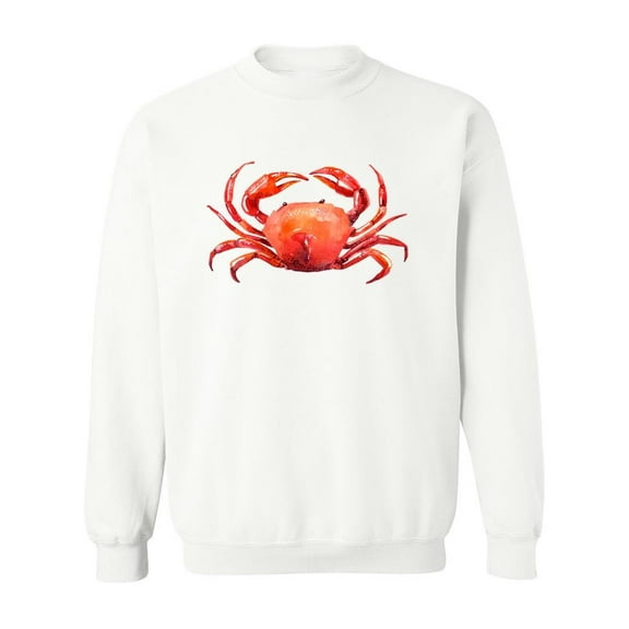 Watercolor Crab Design Sweatshirt Men -Image by Shutterstock, Male 4X-Large