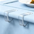 thumbnail image 6 of 12 Pieces Clear Tablecloth Clips, Durable Plastic Tablecloth Clips, Windproof Table Cover Holders, Reusable Table Skirt Clamps Fit 35mm to 55mm Table Edges for Picnic Wedding Camping Outdoor,12PC, 6 of 6