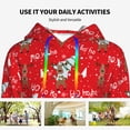 thumbnail image 4 of Wukai Christmas Deer 1 Print Womens Hoodies Fleece Sweatshirts Long Sleeve Sweaters Pullover Fall Outfits Winter Clothes-Small, 4 of 7