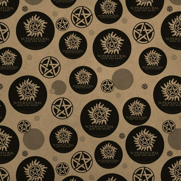 Supernatural Anti Possession Symbol Premium Kraft Gift Wrap Wrapping Paper Roll