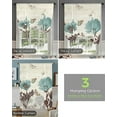 thumbnail image 4 of Vintage Teal Tulip Tie Up Curtains for Kitchen Bedroom Living Room Windows  Adjustable Tie-Up Shade Rod Pocket Curtain Valance Drape Elegant Floral Farmhouse Flowers Rustic Brown 1 Panel, 4 of 7
