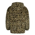 thumbnail image 5 of qolati Hoodies for Men Bigs and Talls Winter Jackets with Hood Fuzzy Full Zipper Fleece Leopard Print Faux Furs Coats Outerwear, 5 of 5