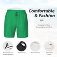 thumbnail image 3 of Logiee Forestgreen Print Men's Swim Trunk,Quick Dry Board Shorts ,Men's Swim Trunks with Compression Liner, Bathing Suits with Pockets-Large, 3 of 6