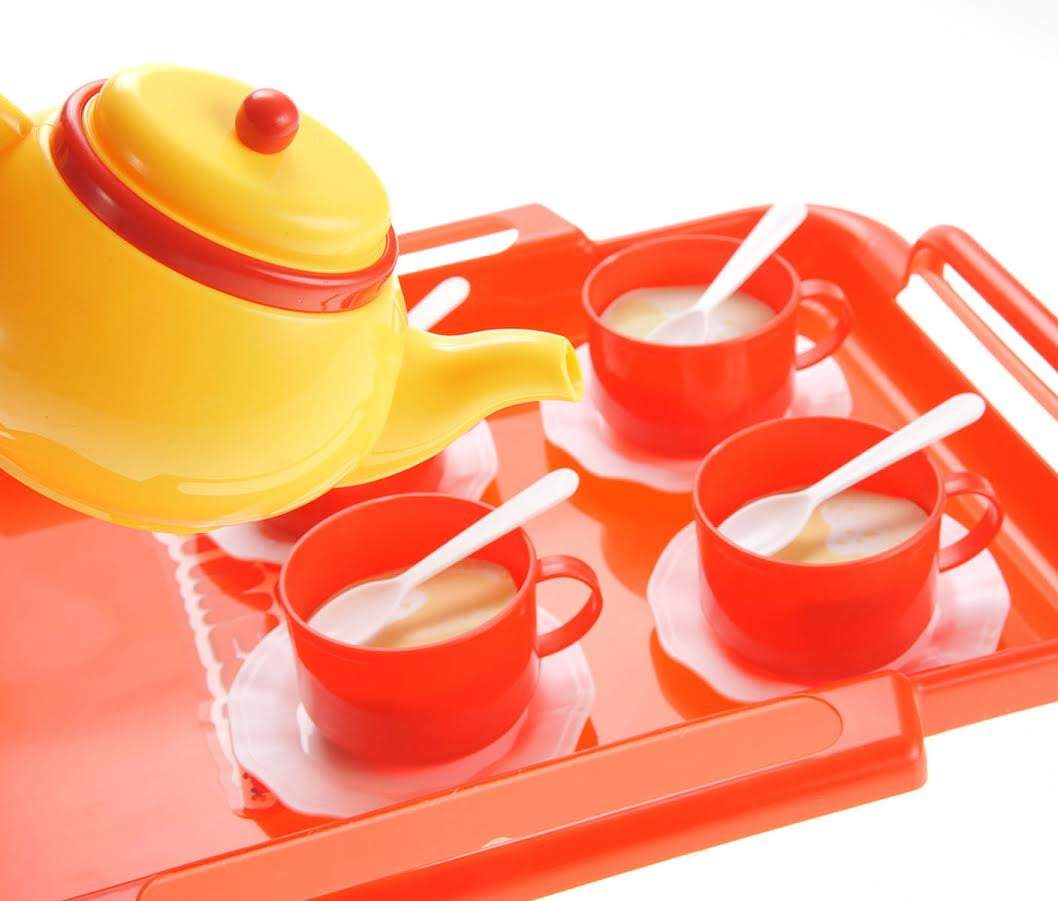 PlayWorld Kitchen Connection Tea Time Trolley Cart Pretend Play Set