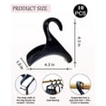 thumbnail image 3 of Colgador de bolsas SEEBRIDER para armario negro (paquete de 10), 3 of 8