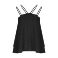 thumbnail image 4 of Besolor Women's Sleeveless Tank Tops Double Layer Chiffon Blouses Halter Neck Strappy Summer Camisole Shirts, 4 of 5