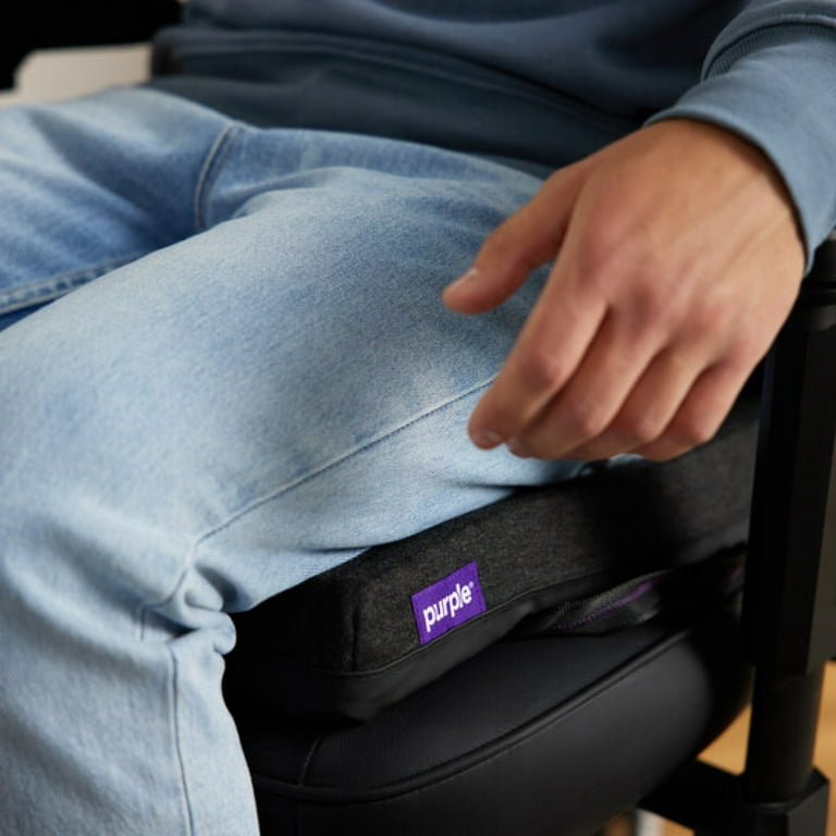 Purple Royal Seat Cushion - Seat Cushion for The Car Or Office Chair -  Temperature Neutral Grid