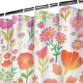 thumbnail image 3 of Light Pioneer Flower Pattern Shower Curtain 36"x72" ,Bathroom Decorative Shower Curtains Set with 12 Hooks,Modern Waterproof Washable Shower Curtain, 3 of 6