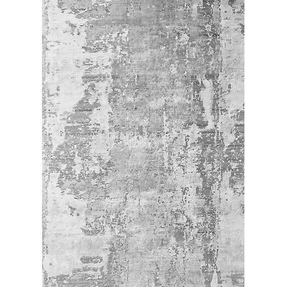 Ahgly Company Indoor Rectangle Oriental Gray Industrial Area Rugs, 8' x 12'