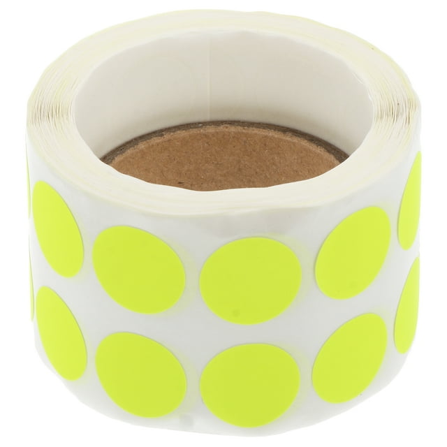 1 Roll of Fluorescent Dot Stickers Self-adhesive Stickers Round Scrapbook Decals
