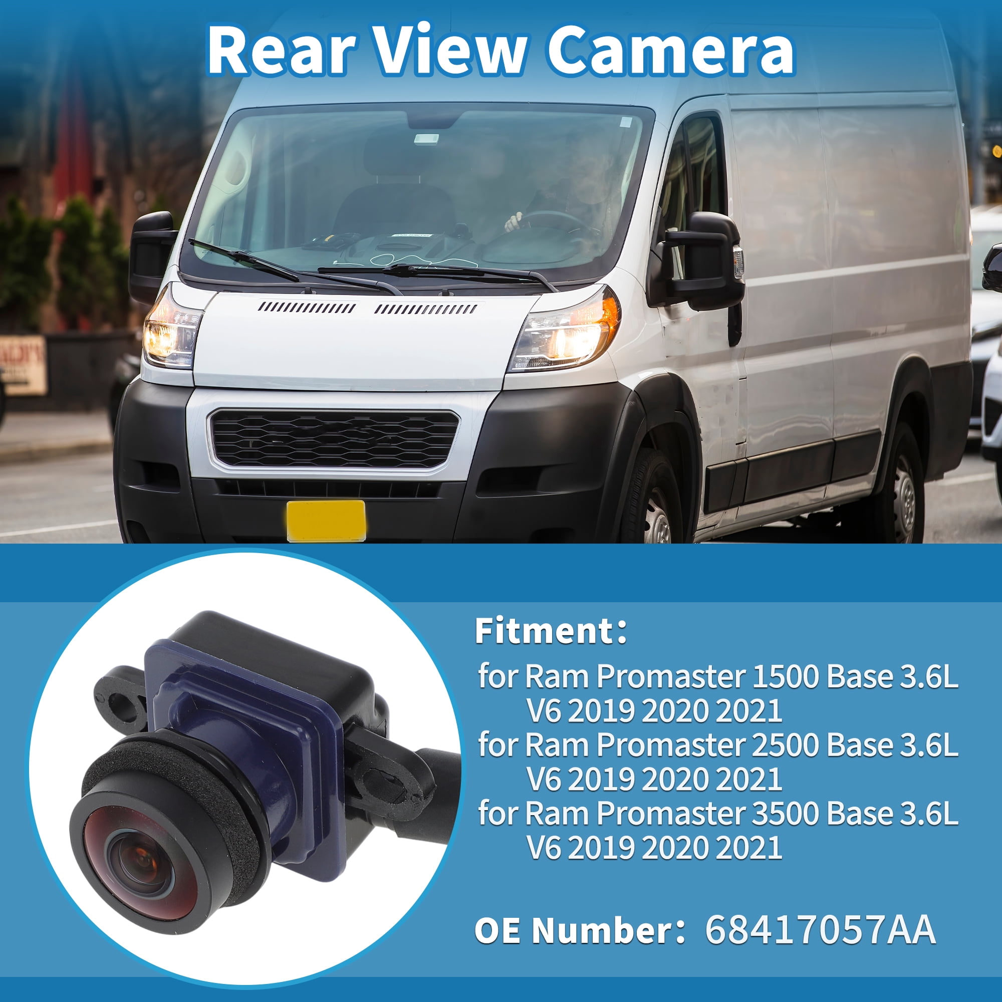 Unique Bargains Rear View Camera for Ram Promaster 1500 2500 3500 Base 3.6L V6 2019 2021