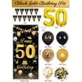 thumbnail image 7 of 50th Birthday Decorations for Women, Black Gold 50th Birthday Decorations for Men, 50th Birthday Banner, 50th Birthday Balloons, Birthday Decorations for Men, Birthday Party Decorations, 7 of 7