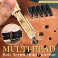 thumbnail image 4 of Fiudx Perforadora Multicinta para Tornillos, Fácil para Trabajos En Cuero, Acción de Perforación Automática, Mango Ergonómico Cómodo, Funcionamiento Silencioso, Herramienta Versátil para Cuero, Papel, 4 of 7