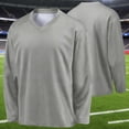 thumbnail image 3 of Zpanxa Kids Solid Color V Neck Long Sleeve Athletic T Shirt Moisture Wicking Performance Top Unisex, 3 of 9
