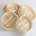 thumbnail image 3 of Bamboo Steamer Basket with Lid Dumpling Steamer Basket Chinese Steamer Basket Bamboo Steamer for Cooking Bao Buns Steam Basket, 3 of 10