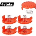 thumbnail image 1 of Couvercles de Bobine + 4 Ressorts de Remplacement - pour BLACK+DECKER RC-100-P Tondeuse - Accessoires pour Tondeuse - Couvercles de Bobine et Ressorts - Pièces de Rechange pour Tondeuses, 1 of 4