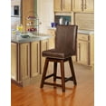thumbnail image 3 of Linon Cedar Wood Swivel Counter Stool, Brown, 26 inch Seat Height, 3 of 4