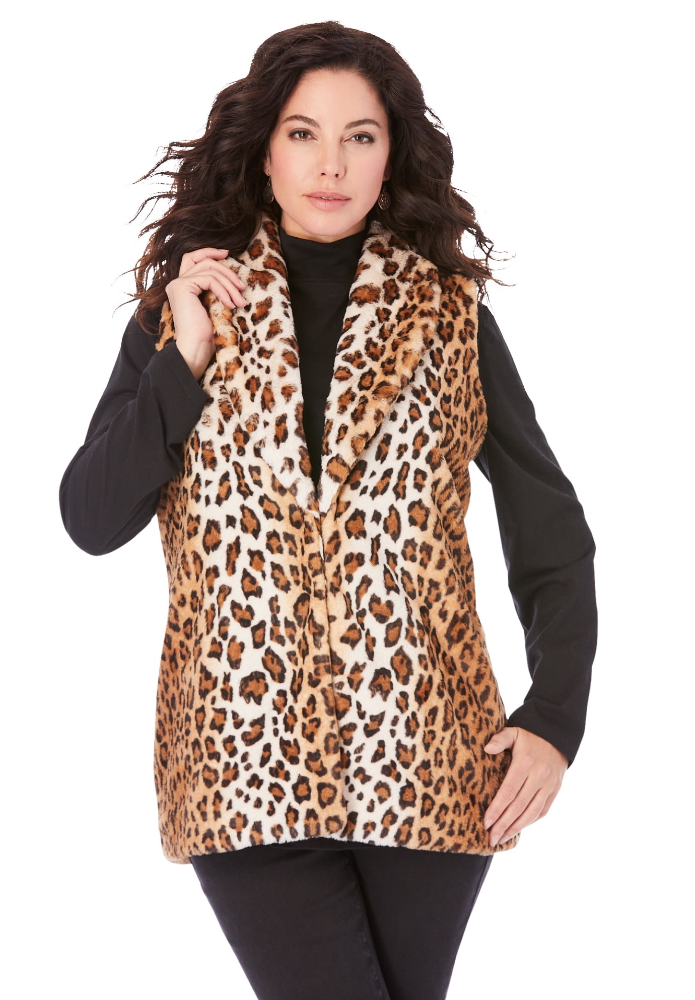 plus size faux vest