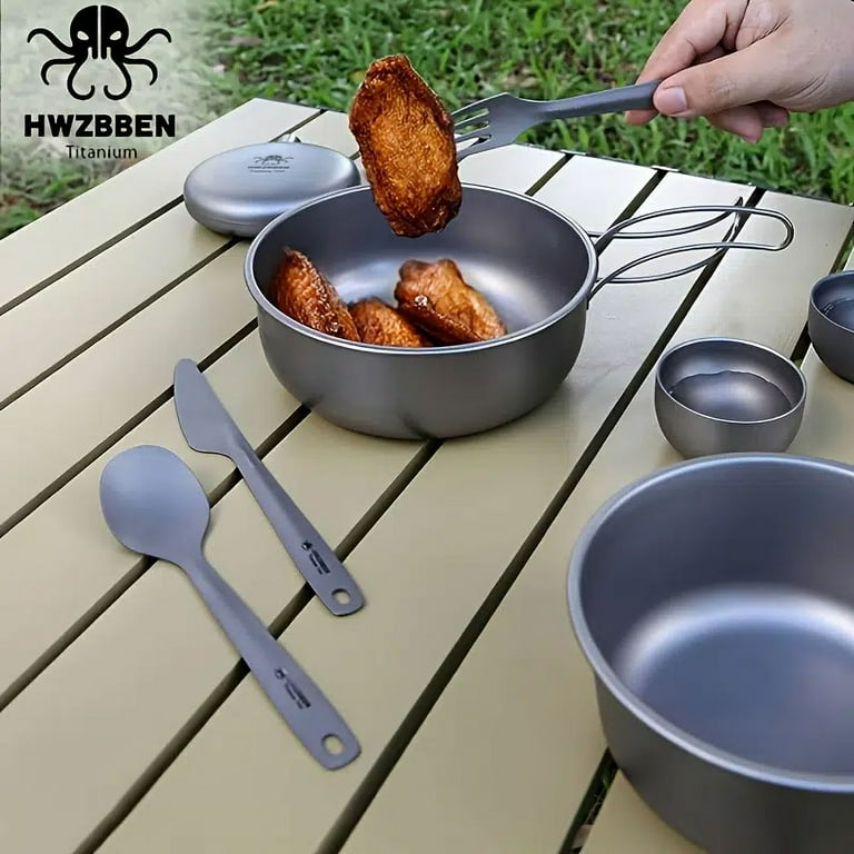 Tableware Camping Titanium  Titanium Outdoor Tableware Set